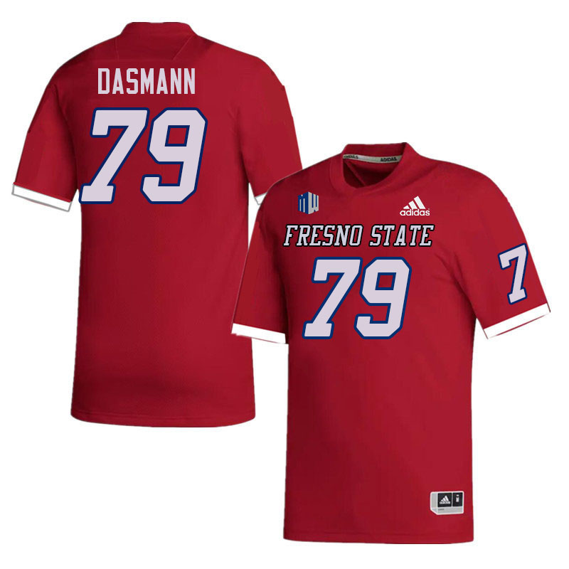 Men #79 Ethan Dasmann Fresno State Bulldogs College Football Jerseys Stitched-Red